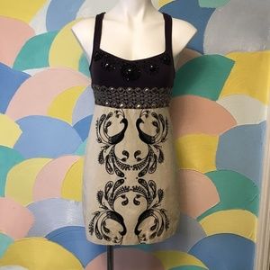 Free people Dress with velvet pattern size 6